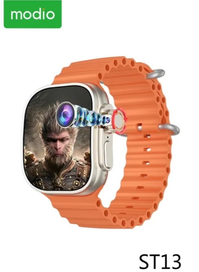 Compare ST13 Smart Watch with 2.2 Inch Full Screen Display, SIM Card Slot, 3 Pairs of Straps & Charging Cable – Stylish & Functional Smartwatch for Ladies & Gents – Health Tracking, Call & Message Notifications, MultiFunctional Features at KSA Price