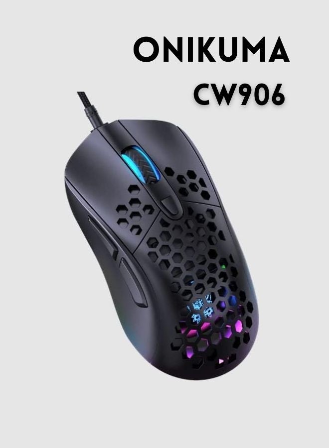 Compare ONIKUMA CW906  7200 DPI mouse, Super Lightweight, RGB Hollowed Version gaming mouse works si Model O Steel Series, Professional Gaming Experience at KSA Price