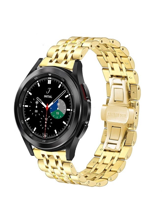 Compare Bands Compatible with Galaxy Watch 66 Classic  55 ProGalaxy Watch 44 ClassicGalaxy 3 41mm, 20mm Solid Stainless Steel Metal Replacement Strap for Women Men Gold at KSA Price