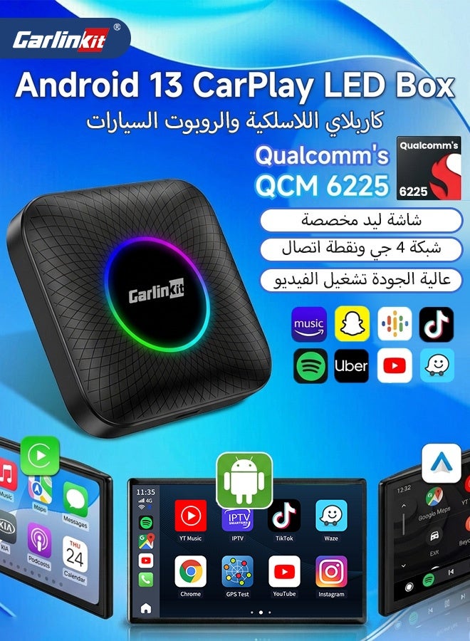Carlinkit LED CarPlay Android 13 4GB+64GB/8GB+128GB…