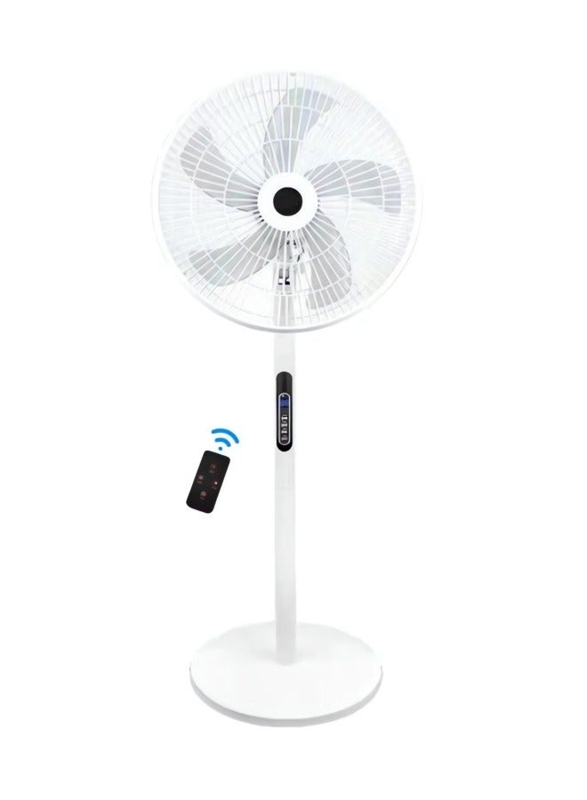 Compare 16 Inch Pedestal Fan with Remote Control, 5Blade Oscillating Standing Fan Adjustable Height,Ultra Quiet, 8 Speed, 3 Winds Mode, 9 Hour Timer, LED Display, 90° Pivoting Head Air Circulator Fan White at KSA Price