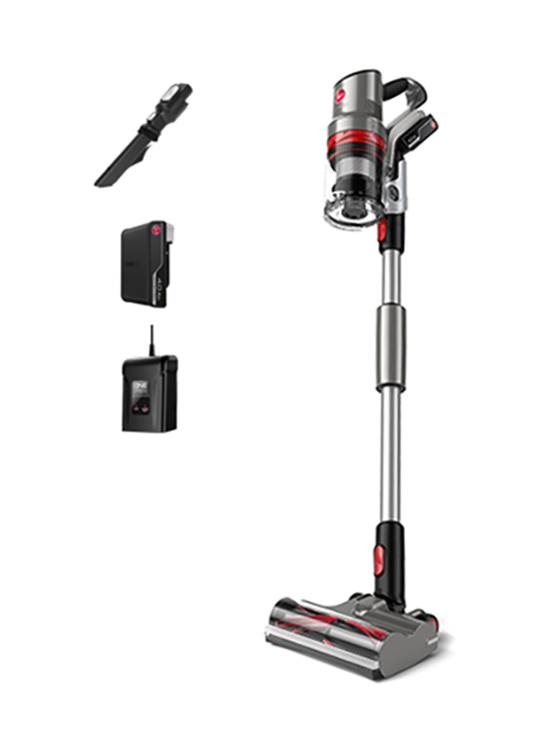 Compare Home Pro Cordless Stick Vacuum CLSVHPMS, for Powerful, Easy and Whole Home Cleaning, FlexiClean Pole to Tight Spaces  5 W CLSVHPMS Graphite & Red at KSA Price