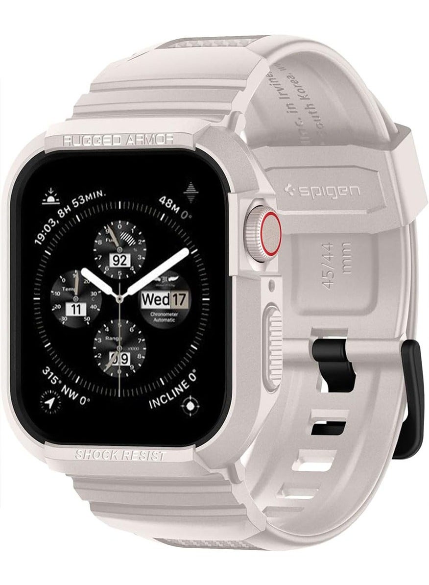 Compare Rugged Armor Pro for Apple Watch Series 9  8 7 45mm and Series 6SE2SE54 44mm Band with Case Cover  Dune Beige at KSA Price