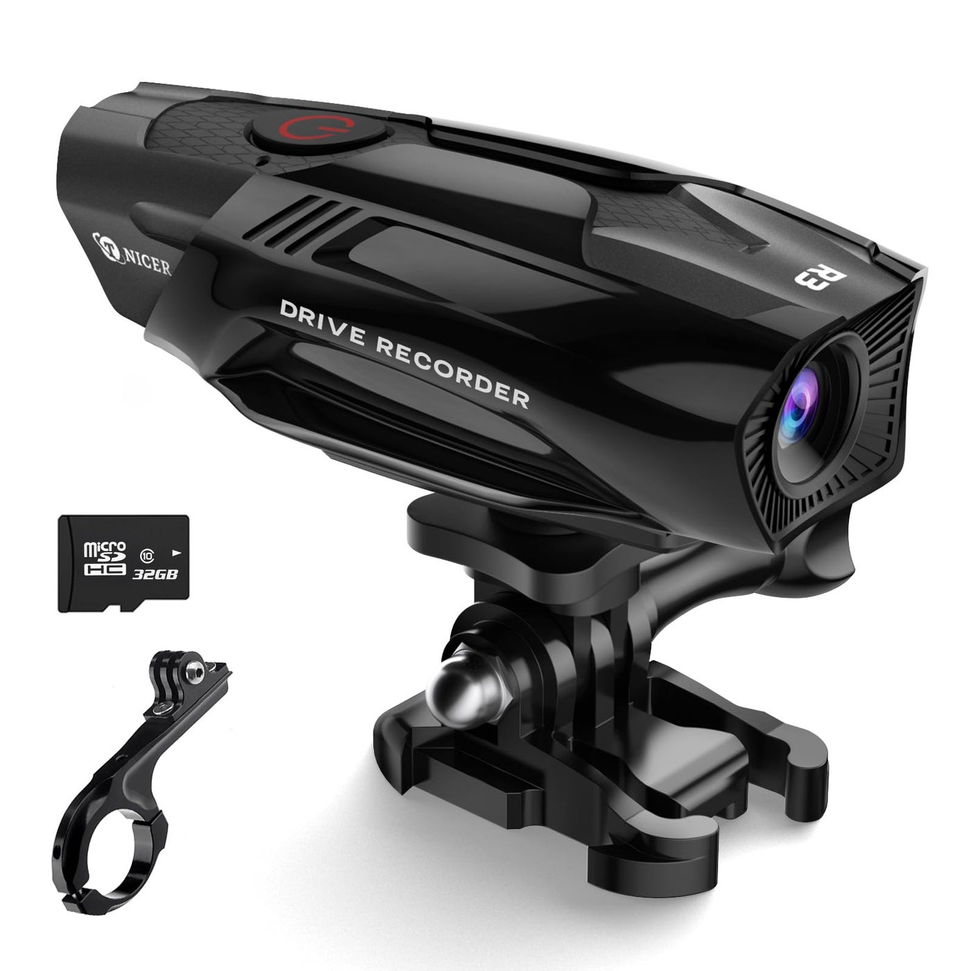 Compare TNICER Motorcycle Helmet Camera, R3 Bike Video Camera,1080P Sports Action Camera, 120Â° Wide Angle Camcorder, IP67 Waterproof Dash Cam with 3 Types of Installation and 32G Card at KSA Price