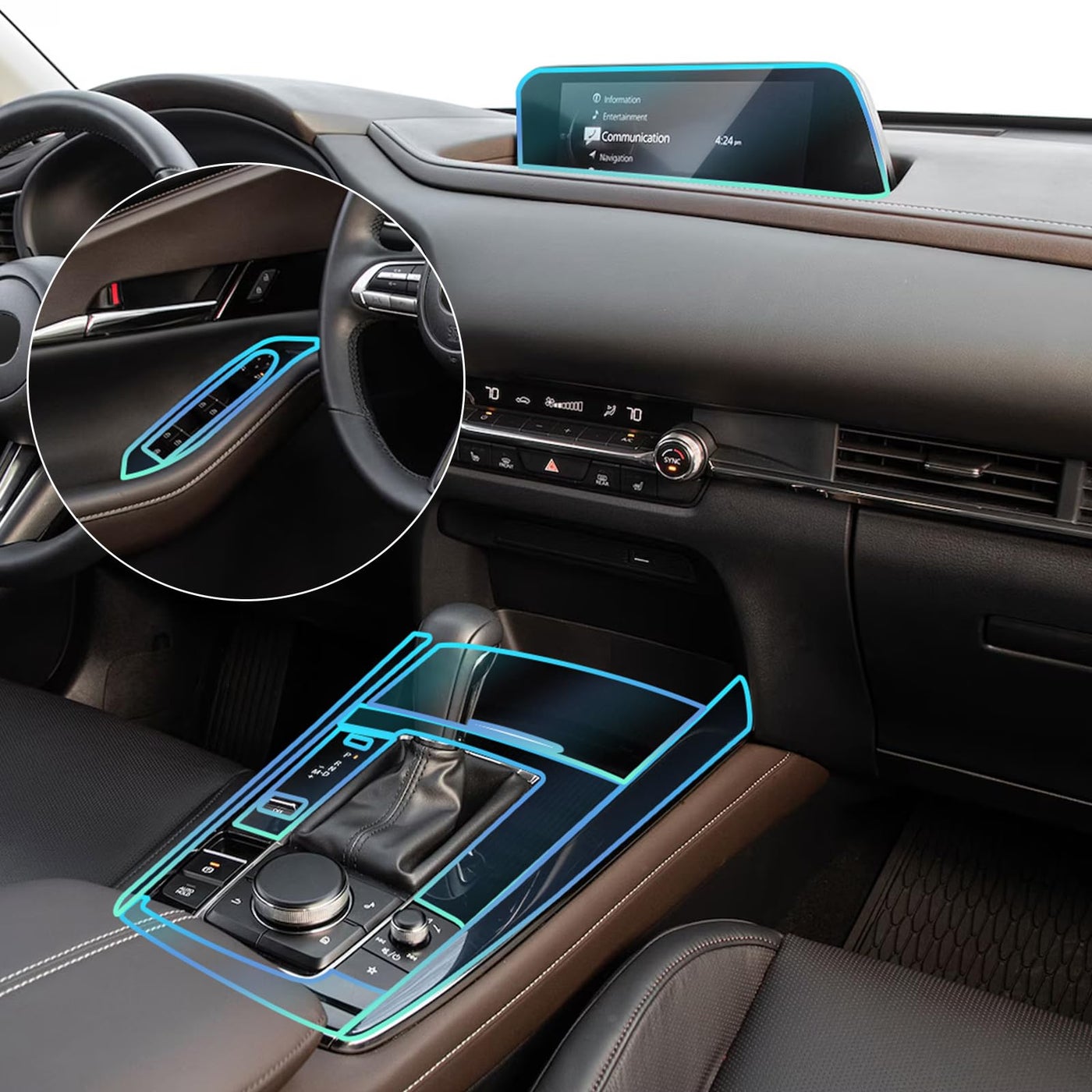 Compare FDAIUN for 20202025 Mazda CX30 PPF Precut 85Mil Car Paint Protective Film TPU HD Film Scratch Protector Interior Accessories Automatic Full Set 14Pcs at KSA Price
