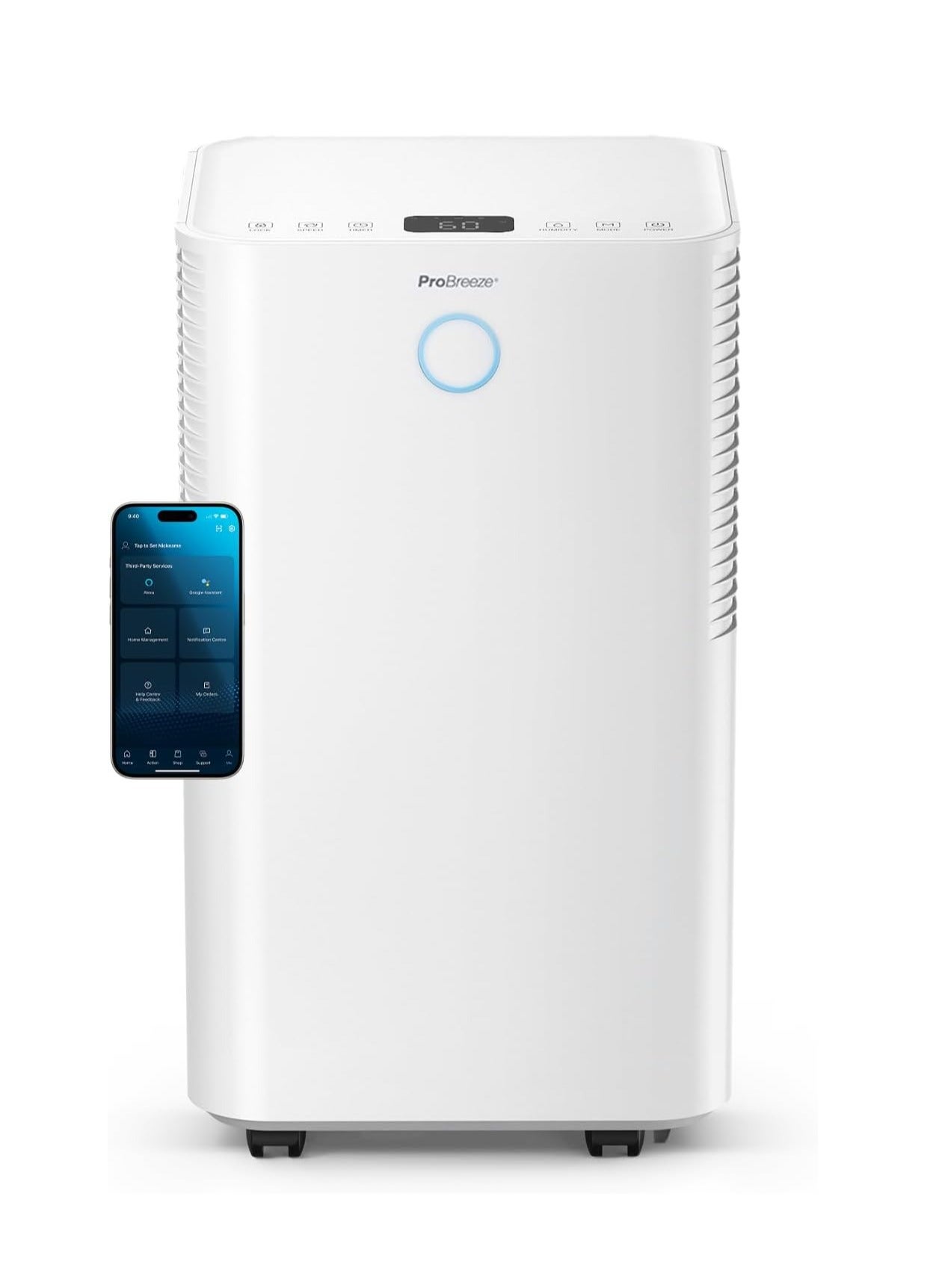 Compare OmniDry Dehumidifier with App & WiFi, 12 L in 24 Hours Dehumidification Performance  Electric Dehumidifier with Laundry Mode, Moisture Sensor, Timer  Against Mold and Continuous Drainage at KSA Price