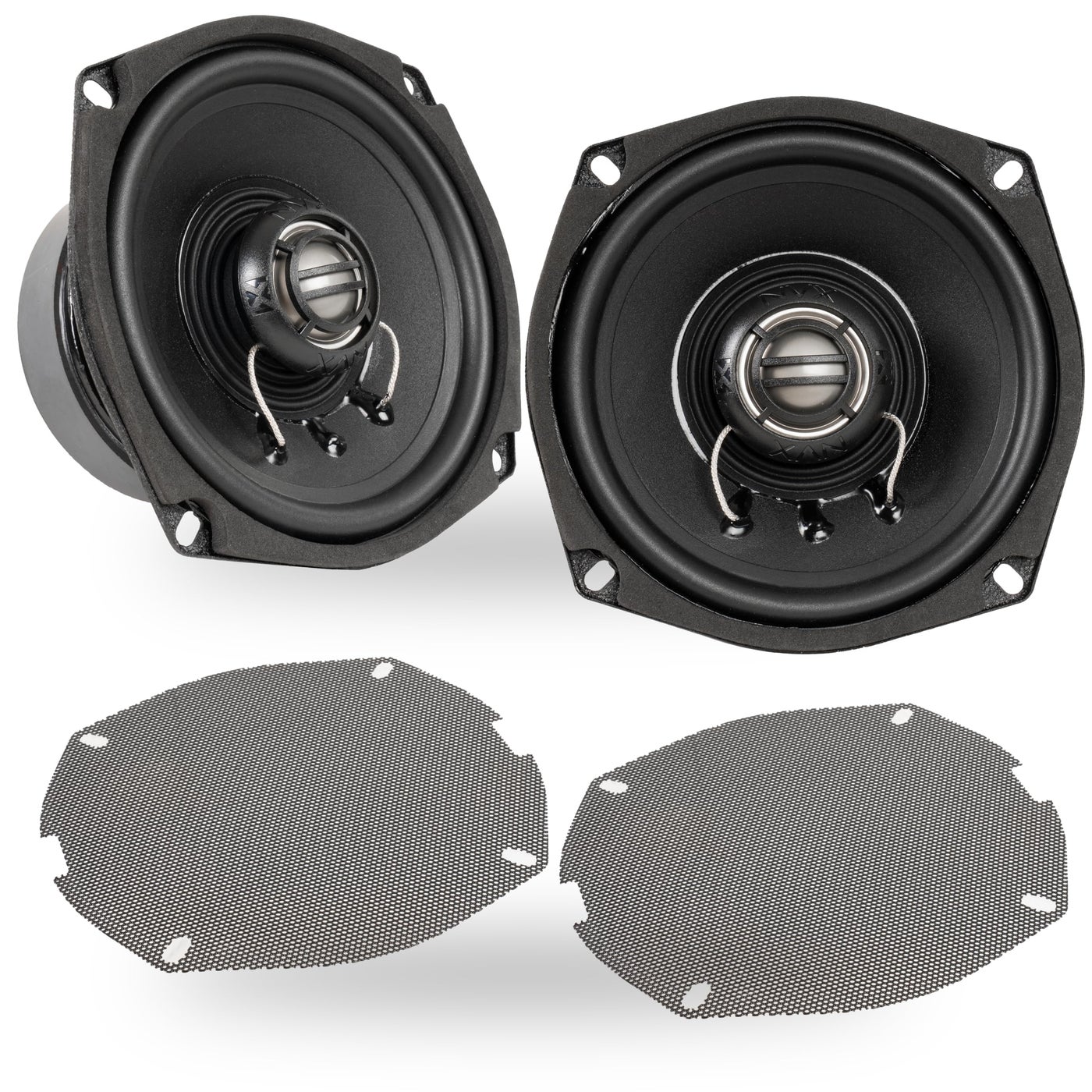Compare NVX XFHD5F 525 600W Peak 300W RMS 2Ohm Front Fairing Motorcycle Speakers with 1 Titanium Tweeters Waterproof PlugandPlay Upgrade Compatible for HarleyDavidson Touring 19982013 Pair at KSA Price