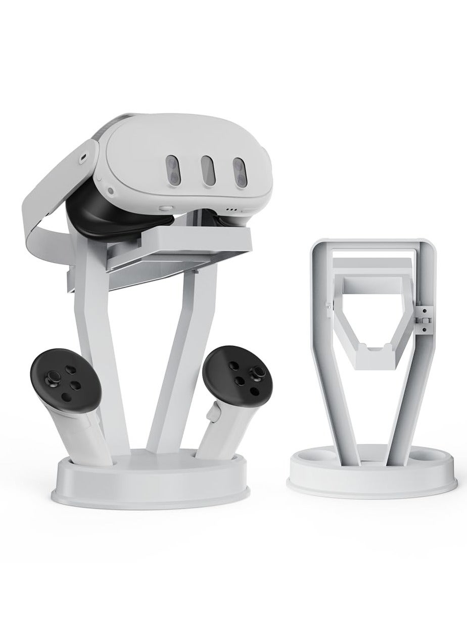 Compare Stand Compatible with Quest 3 Quest 2 VR Headset and Touch Controllers,Storage and Display Table Stand Suitable for Rift Rift S GO, White at KSA Price
