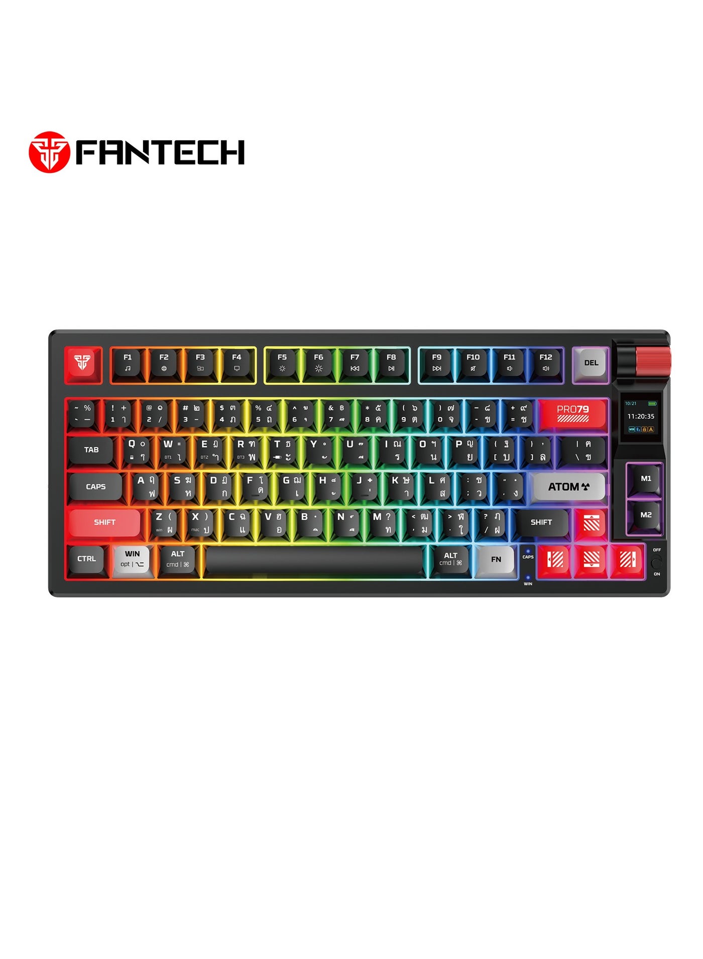 Compare Wireless Mechanical Gaming Keyboard Red Switch 79 Keys  Triple Mode BT2.4GHzUSBC,  RGB 20 Effects Backlit Membrane Gaming Keyboard, 450H Battery, 4000mAh  for PCMac, Gaming & Office at KSA Price