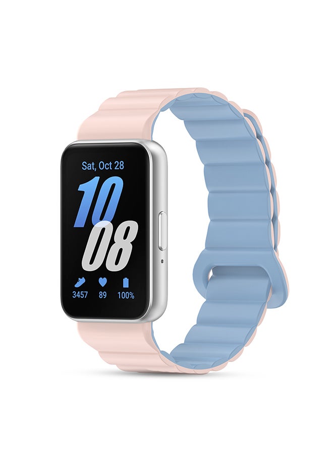 Compare Silicone Loop Magnetic Watch Band For Samsung Galaxy Fit 3, Soft Silicone Sport Breathable Replacement Band for Men Women at KSA Price