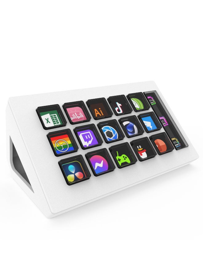 Compare Streamdeck Visual Control Console with 15 Custom Keys, Touchscreen Dial, Smart Streaming Keyboard for OBS and Workflows at KSA Price