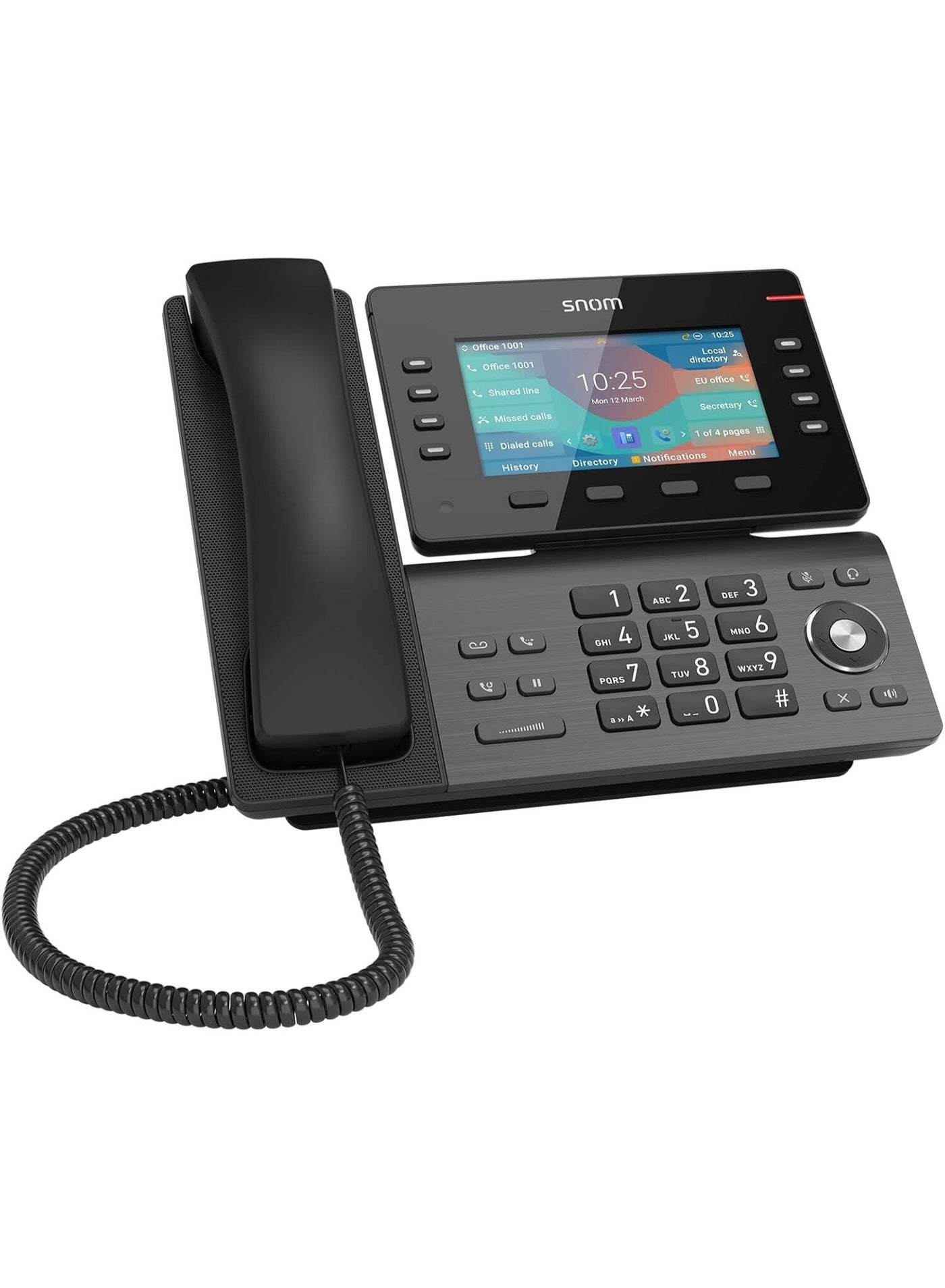 Compare Snom D862 VOIP Desk Phone, 5 IPS Colour Display, USB 2.0 Connection, 8 Programmable Function Keys, Optimised Noise Reduction at KSA Price
