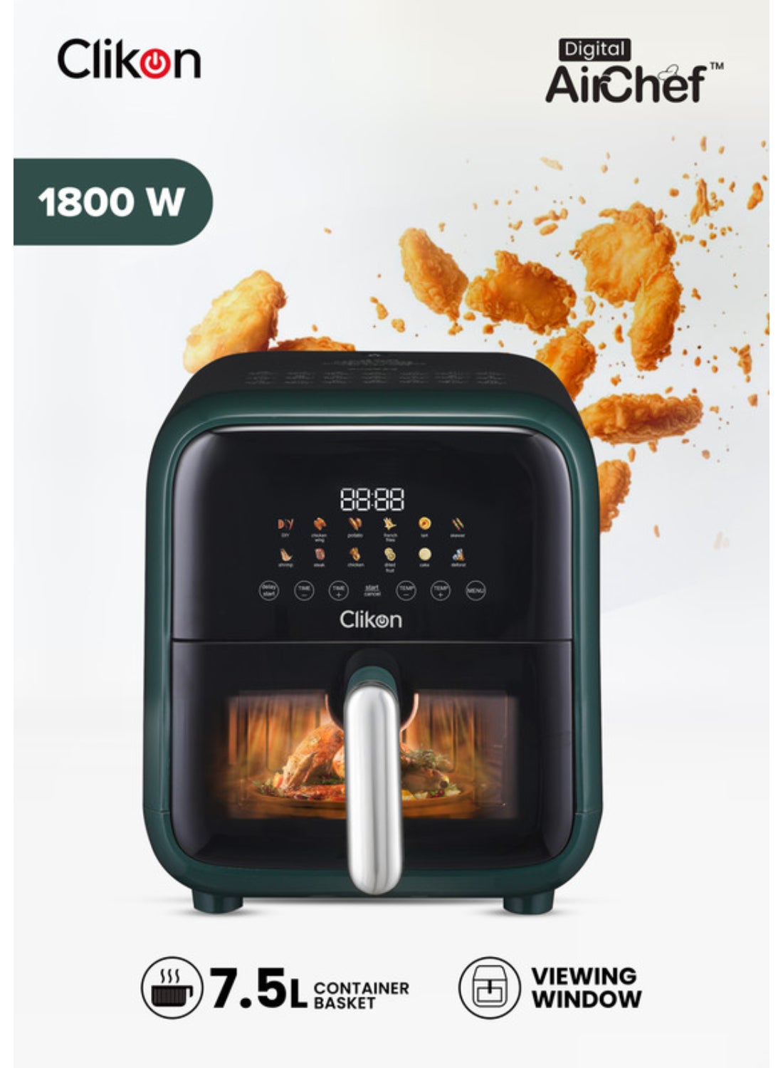 Air Fryer, 1700W, 7.5L Large Capacity, Digital…