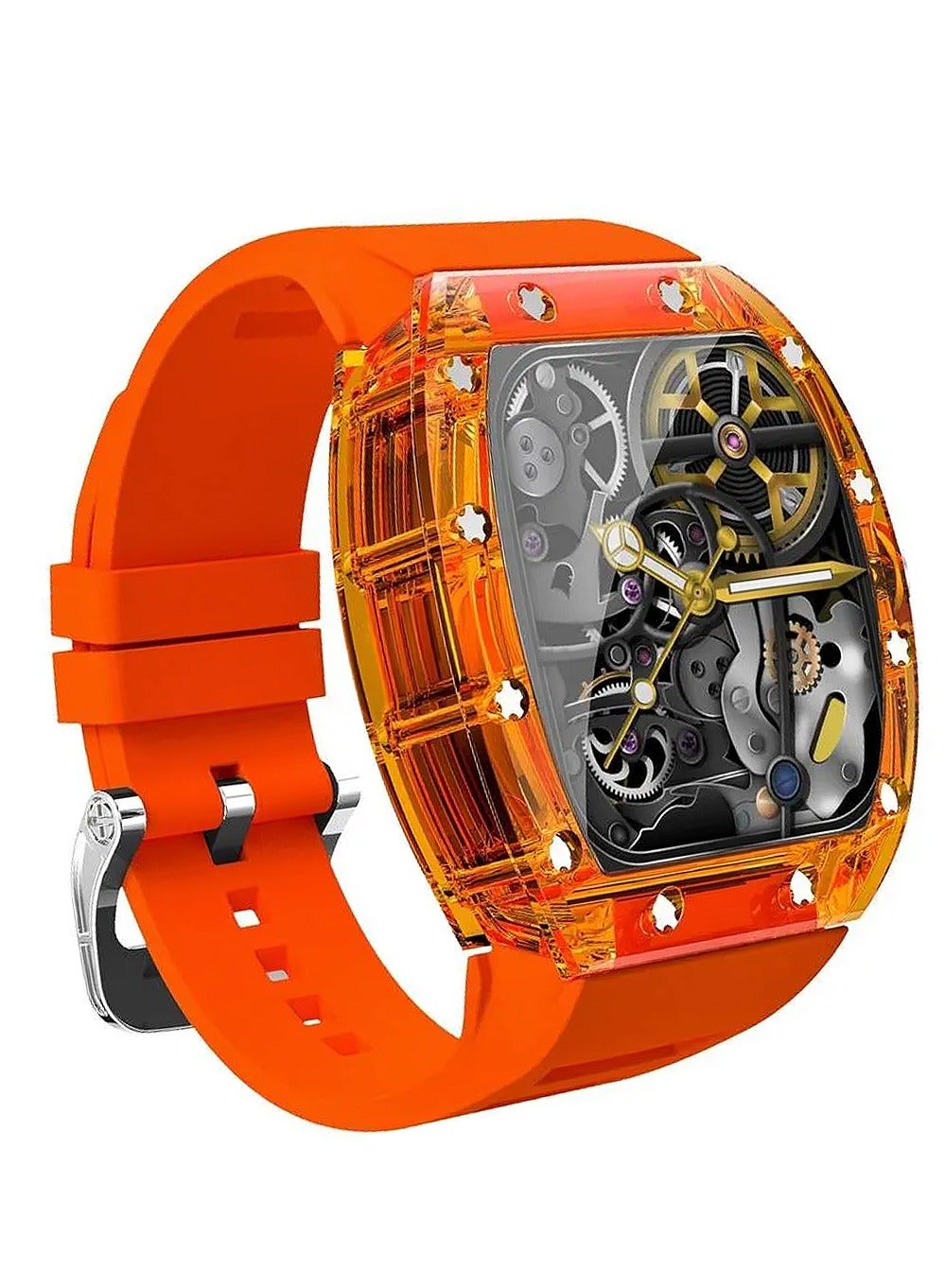 Compare Carlos Santos 1.57 Inches Smart Watch with Charging Cable Green Lion Orange at KSA Price