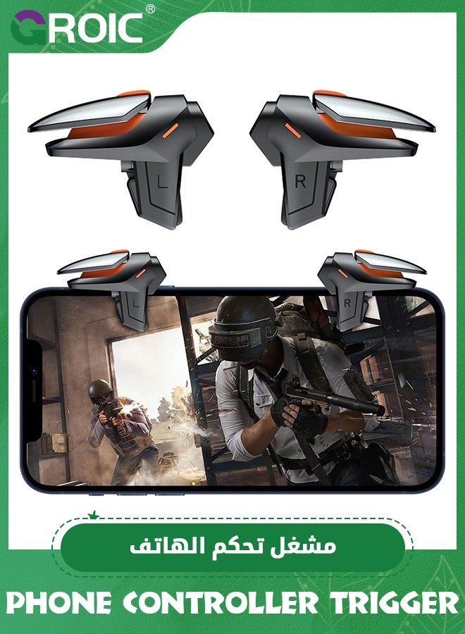 Compare Black PUBG Game Controller Trigger, 1 Pair New Version Smart Phone Game Controller Gamepad Large Thickness, Sensitive Aim & Shoot PUBG Triggers for iOSAndroid at KSA Price