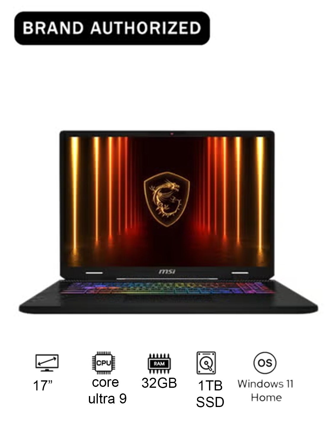 Compare Crosshair Laptop With 17Inch QHD Display,Core Ultra 9 275HX Processor32GB RAM1TB SSDNVIDIA® GeForce RTX 5060 GraphicsWindows 11 Home Cosmos Gray at KSA Price