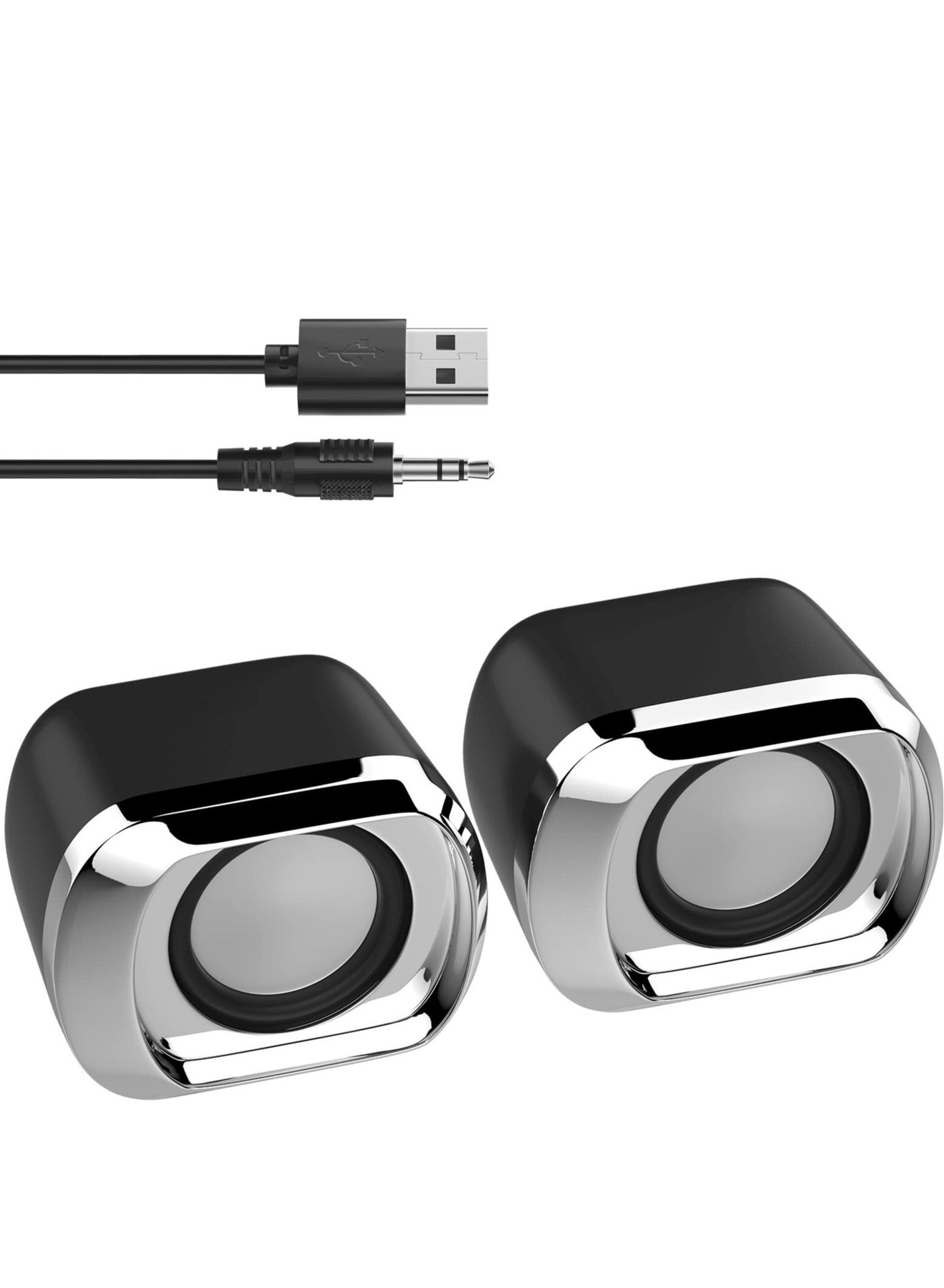 Compare USBC Desktop Speakers with Volume Control and 3.5mm Audio Plug  Ideal for PC, Laptop, Tablet, and Cellphone  Minimalistic Design Black at KSA Price