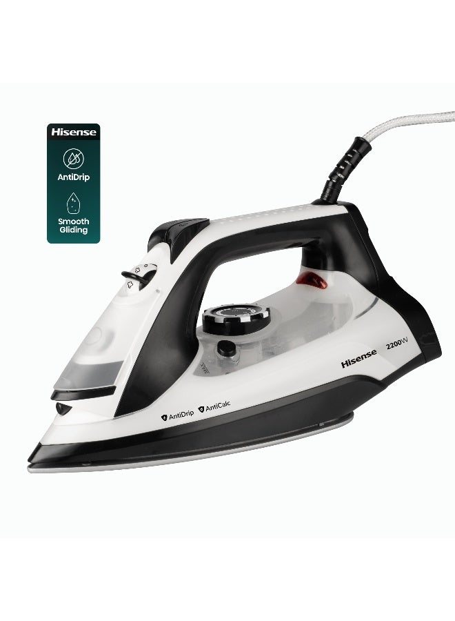 Hisense 2200W Antri-Drip Steam Electric Iron 300ml,…