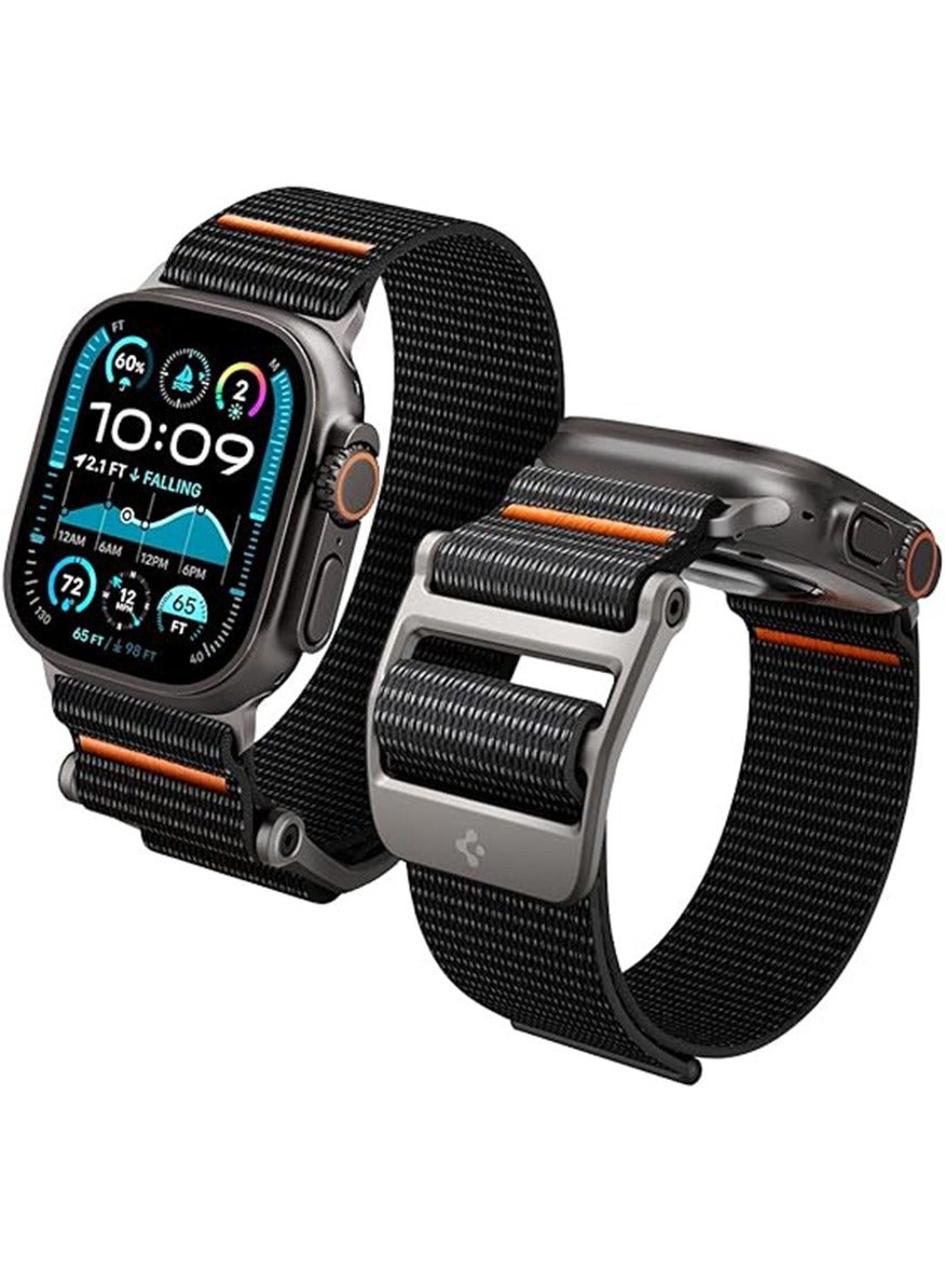 Compare DuraPro Flex Ultra Band for Apple Watch Ultra 321 49mm, Series 1110 46mm, 987 45mm,  SE26SE54 44mm and Series 321 42mm Adjustable Solo Loop Nylon Strap  Black at KSA Price
