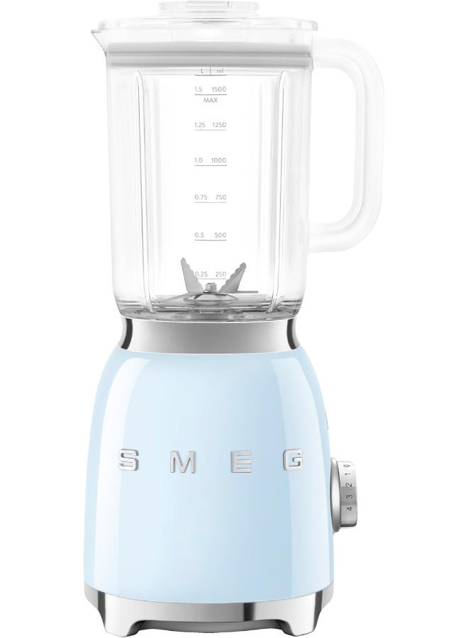 Compare Retro 50s Style Jug Blender with Stainless Steel Blades, 4 Speed Settings and 3 Preset Programs, 1 Year Warranty 1.5 L 800.0 W BLF03PBUK pastel blue at KSA Price
