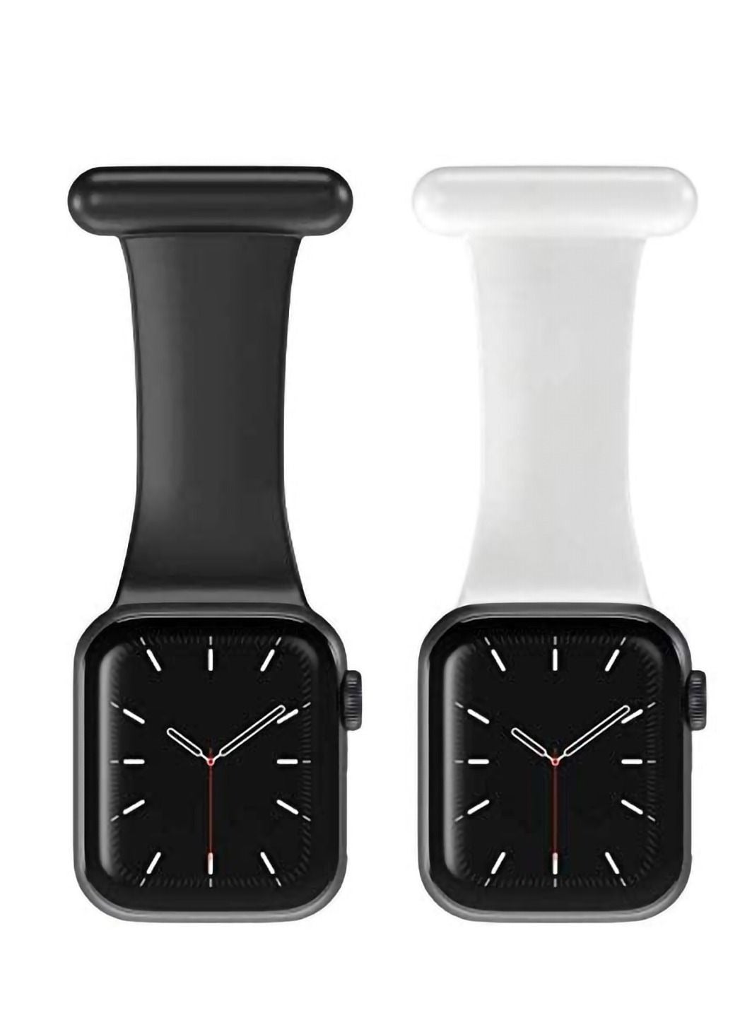 Compare Pin Fob Watch Band for Apple Watch 2Pcs for iwatch 384041mm Smart Watch Band for Nurses Midwives Doctors Paramedics Hikers Soft Silicone Pin Band for iWatch Series SE87654321 at KSA Price