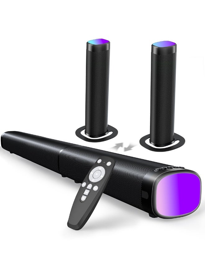 100W RGB Gaming Sound Bar with Dynamic Bass…