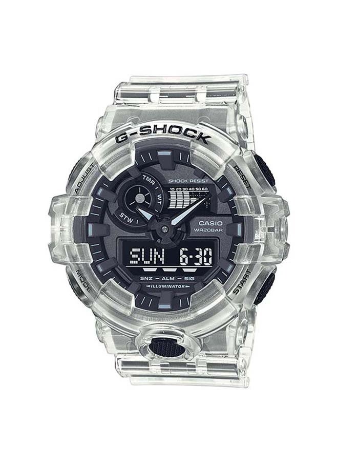 Compare Round Shape Resin Band Analog & Digital Wrist Watch 57 mm  White  GA700SKE7ADR at KSA Price