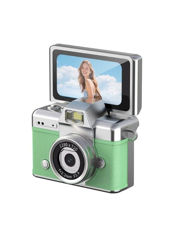 Keychain-style digital camera, featuring a flip…