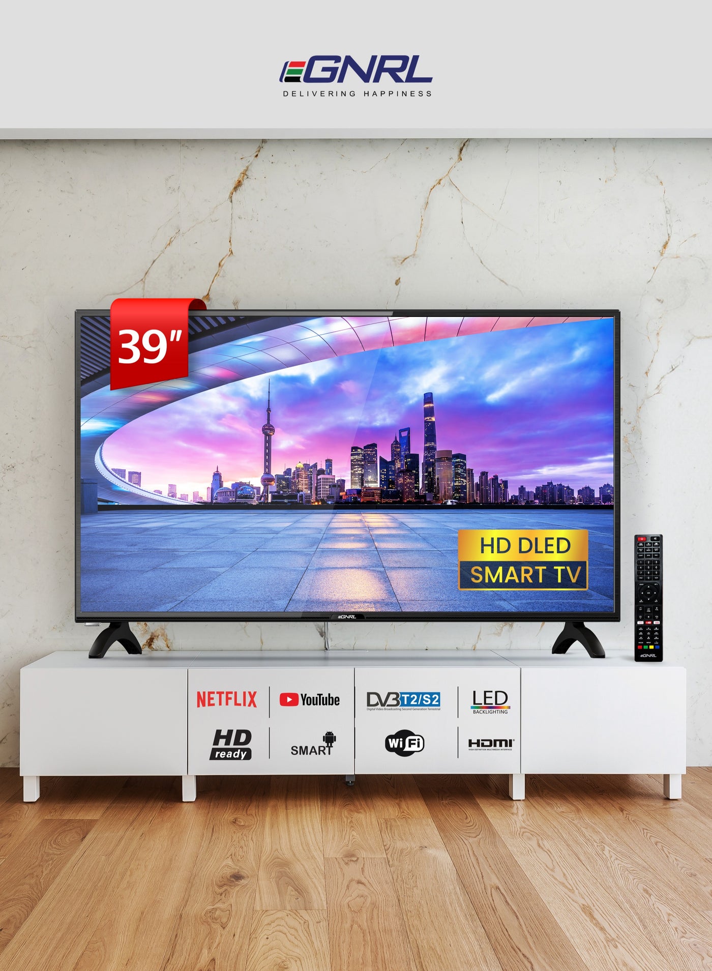 39 Inch FULL HD SMART LED TV, EGTV40HDS…