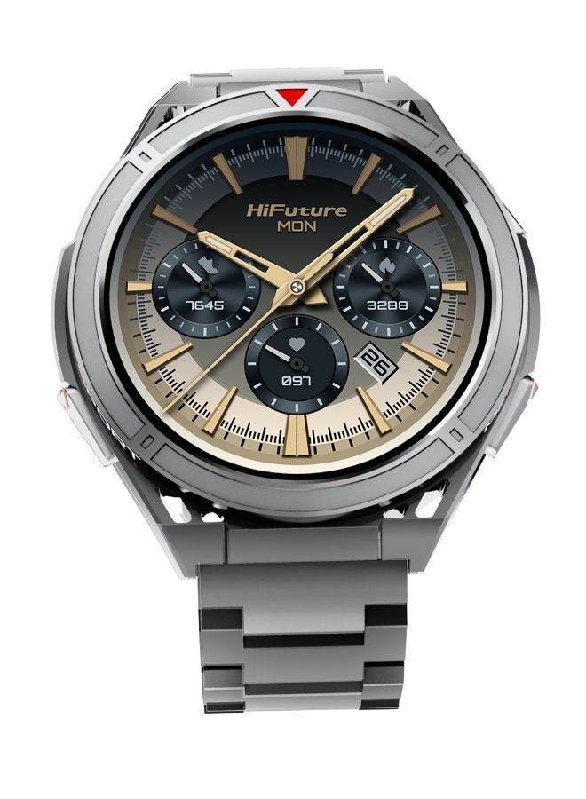 Compare HiFuture ACTIVE Smartwatch with DualBand GPS, DualCore CPU, 1.43 AMOLED Display, Barometric Altimeter, BuiltIn Compass, 50M Waterproof, Syntra AI, Extra Band Included, Silver at KSA Price
