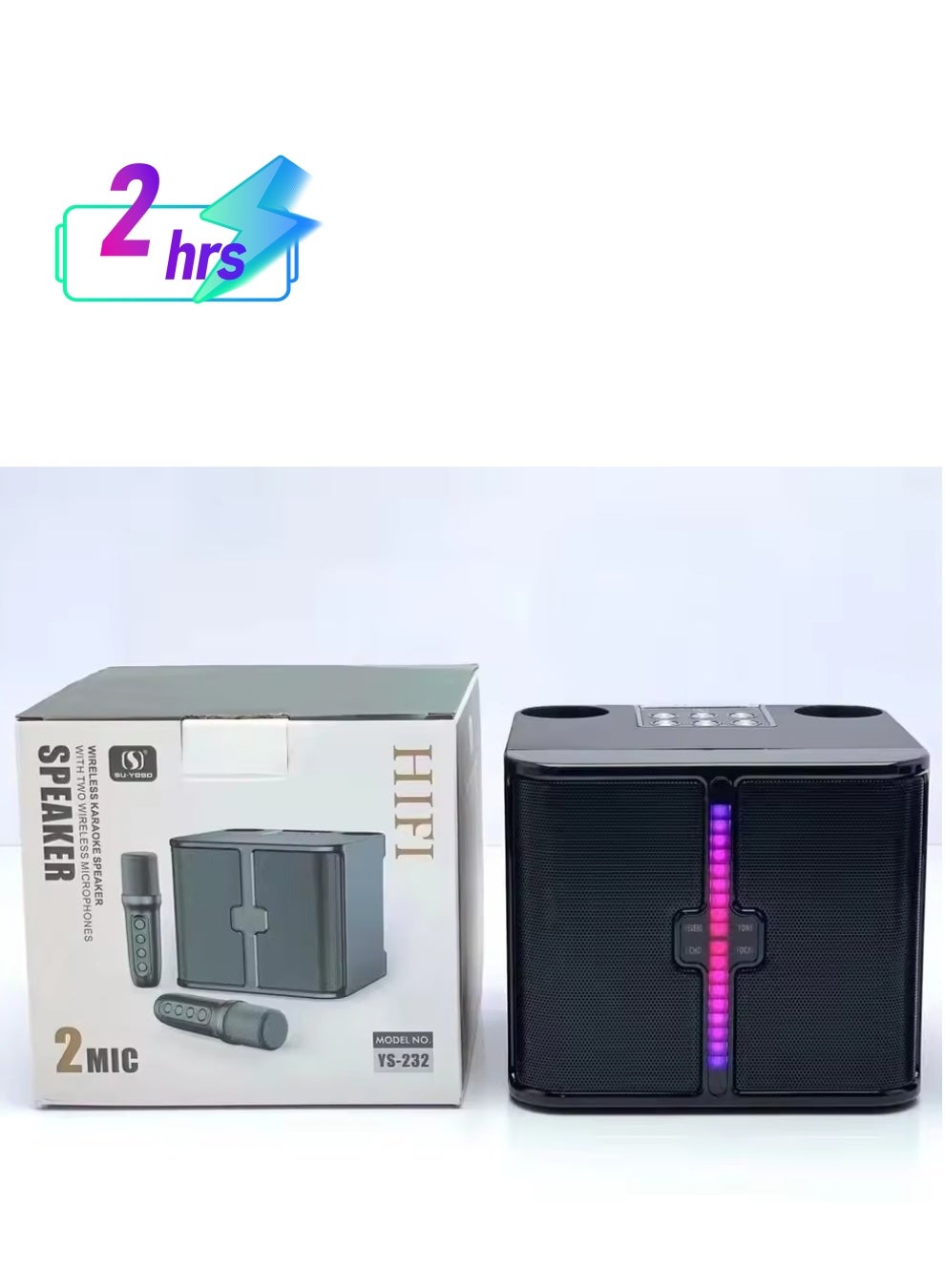 YS-232 Light Wireless Karaoke Speaker Small Stereo…
