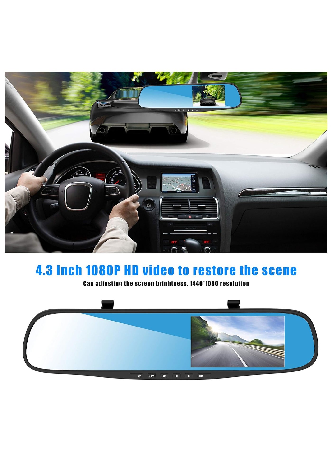 Esenlong Dash Cams for Cars Front and Rear,…