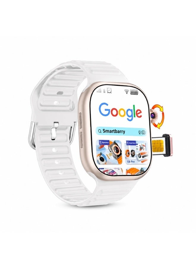 Compare C99 Plus 2.06 Inch AMOLED HD Smart Watch with Rotating Pull HD Camera, 750mAh Battery, WiFi, Bluetooth, GPS Support, Full Touch Screen, Dual Watch Straps, Fitness Tracker for Android white at KSA Price