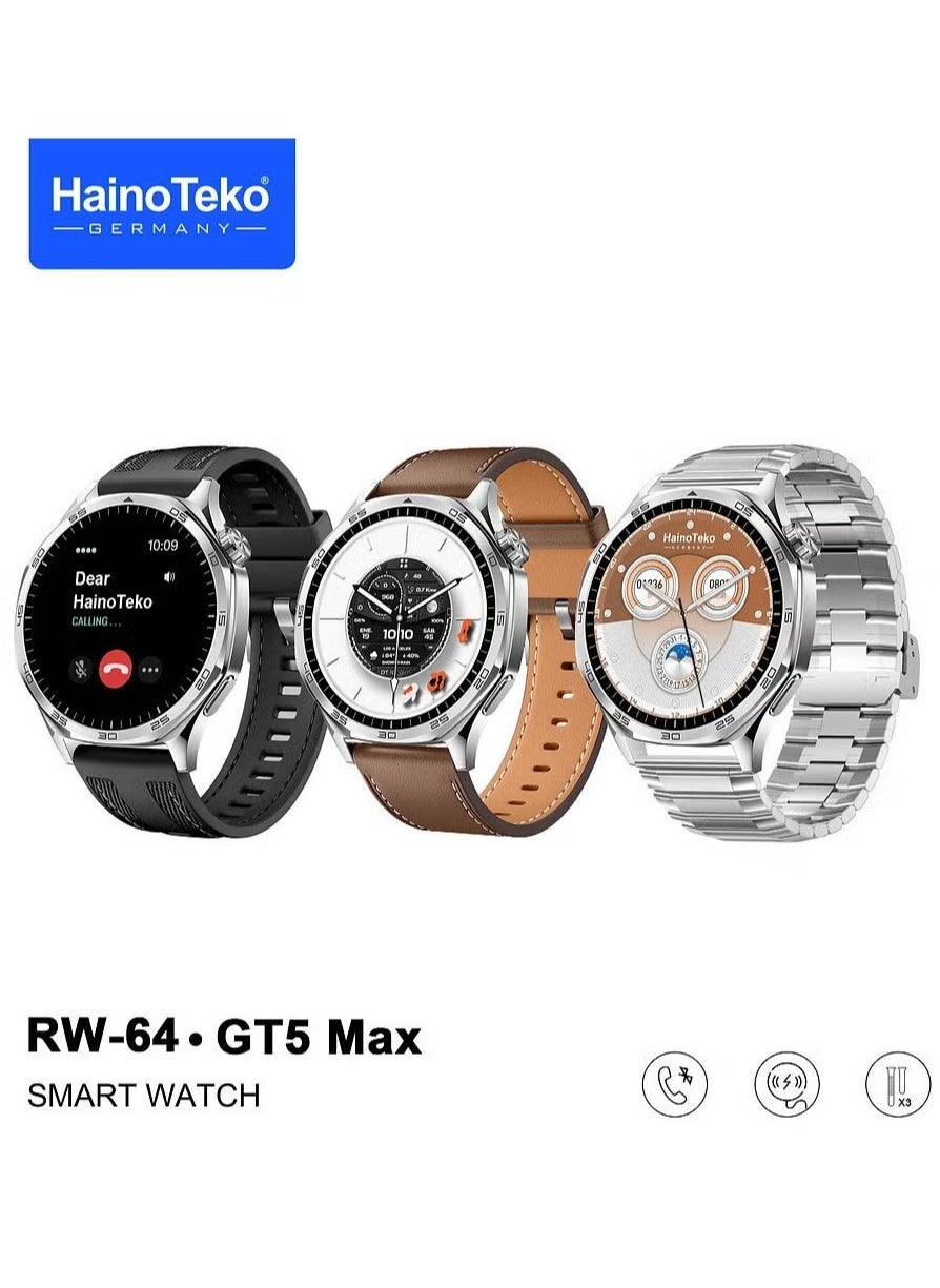 RW-64 GT5 Max Smartwatch with Large AMOLED Display,…