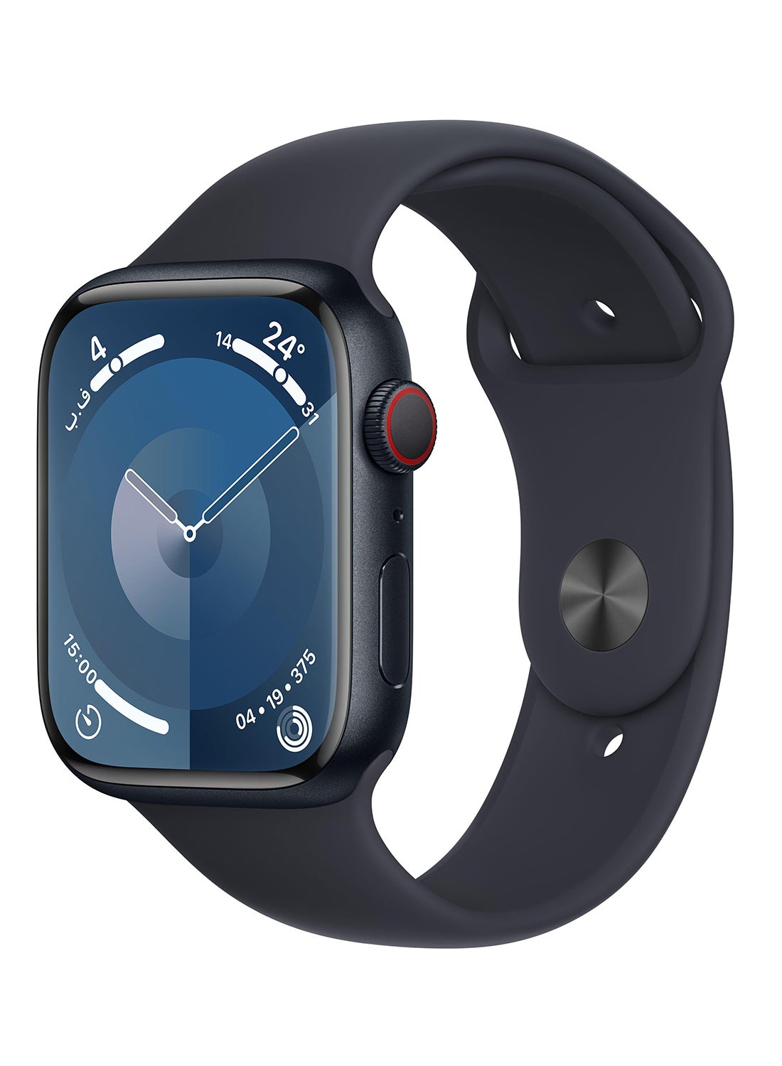 Compare Watch Series 9 GPS  Cellular 41mm Midnight Aluminium Case with Midnight Sport Band  ML Blue at KSA Price