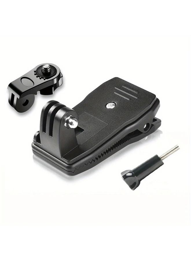 Compare Backpack Clamp Action Camera Mount 3pcs Set 360 Degree Rotation Quick Release ABS Material at KSA Price
