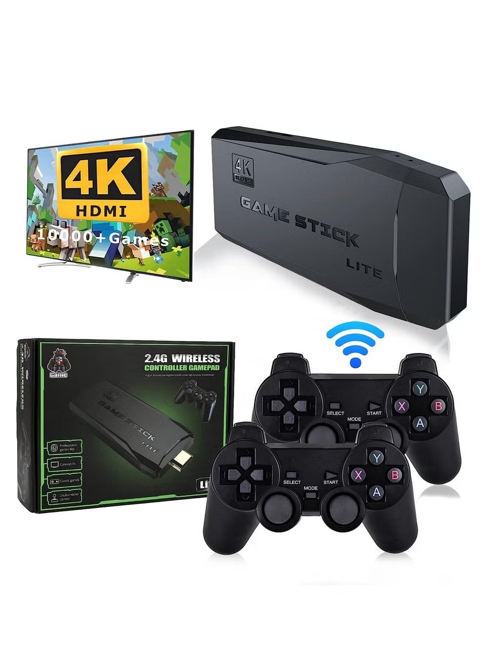 Compare Retro Game Console, HD Classic Game Console, 10000+ Builtin Games, 9 Emulators Console, HDMI Output TV Video Games, High Definition Game Console with Dual 2.4G Wireless Controllers at KSA Price