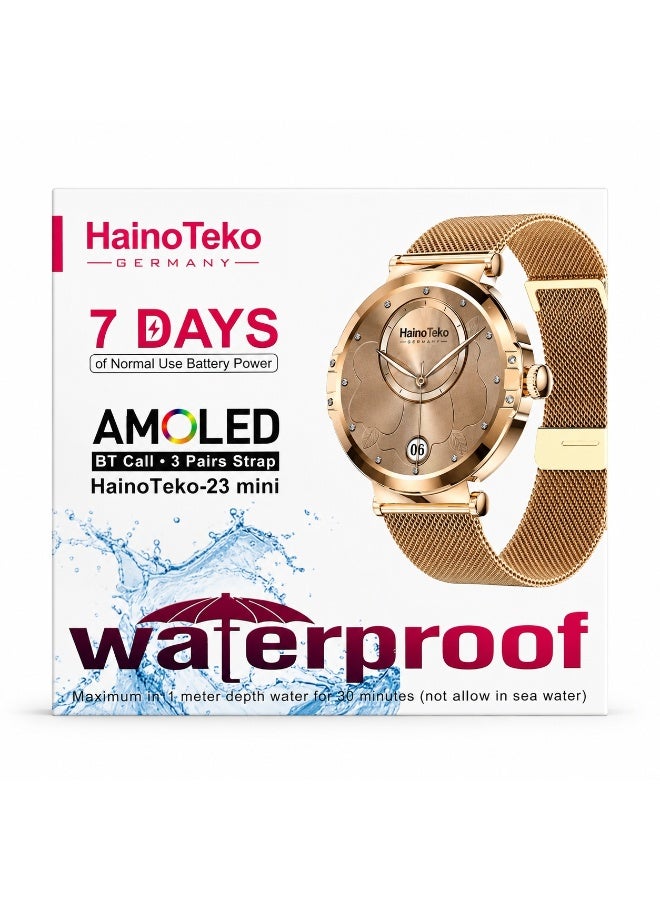 HainoTeko 23 Mini AMOLED Smart Watch for Women & Men…
