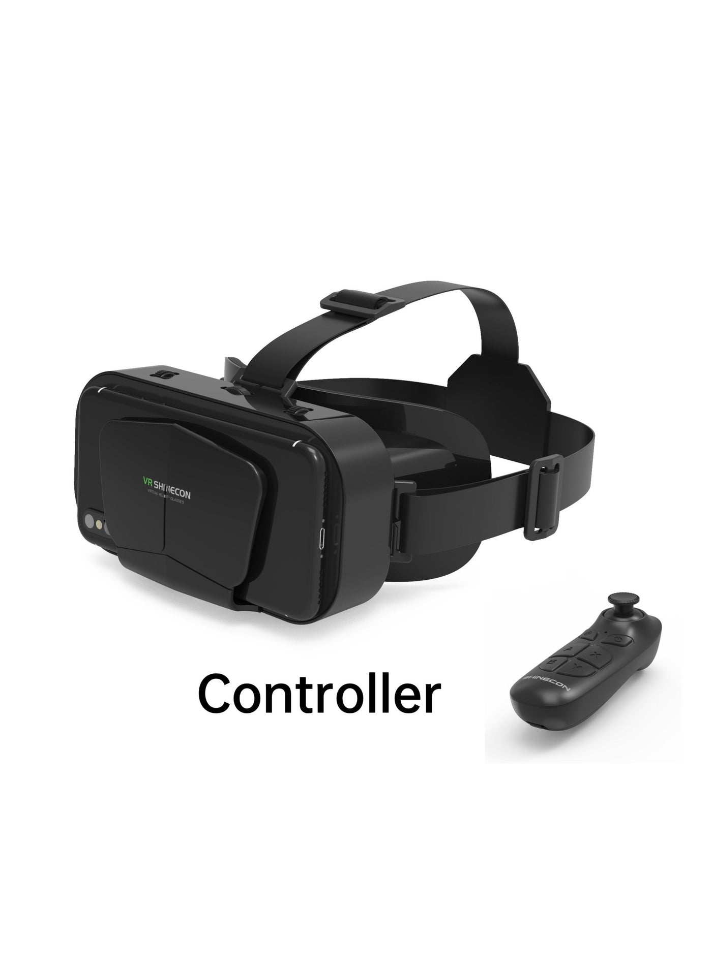 Compare VR 3D Virtual Reality HeadsetSupport 3.57.2 inch mobile phones with Controller for Movies and Games at KSA Price