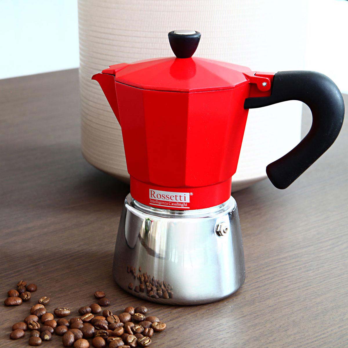 Rossetti Mio Rosso Induction Moka Espresso Maker…