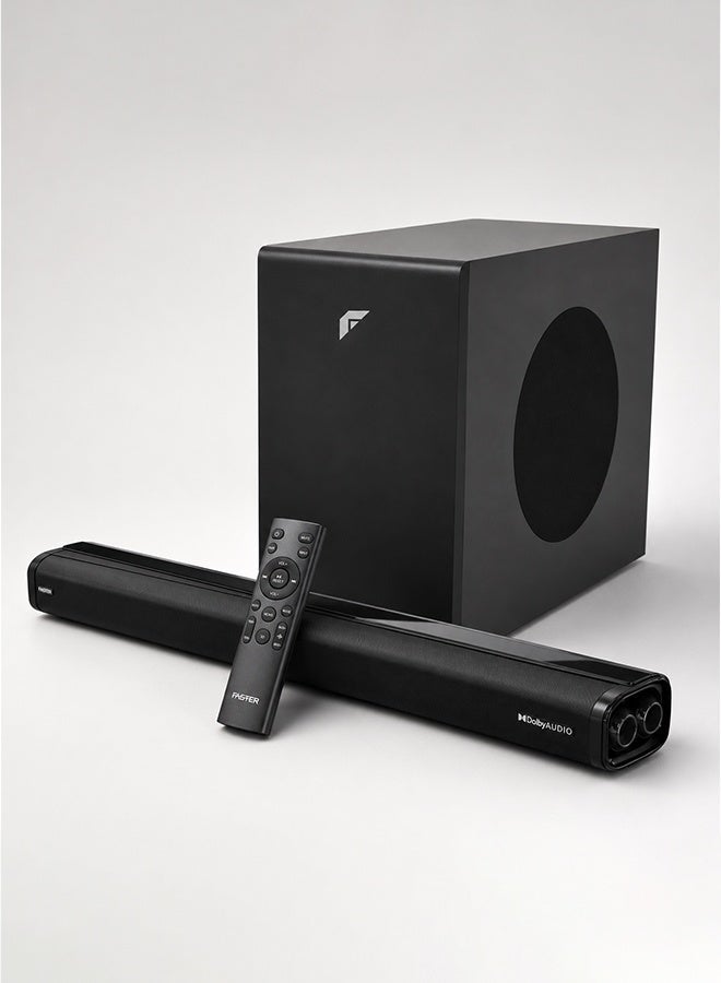 Compare T2000 2.1 CH Home Theater Soundbar Speakers  Wireless Subwoofer 160W Powerful Audio Output  Dolby Audio Digital Plus, Deep and Thrilling Bass, Digital Embedded  Supporting Bluetooth 5.0, HDMI, AUX, USB & Remote, TV ARC, PC, OPT at KSA Price