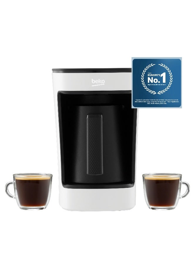 Compare Turkish Coffee Machine, 5 Cup Capacity, Anti Spill Technology, Audio Warning, One Touch Control, CookSense2, Delicious & Foamy Turkish Coffee 650 ml 580 W TKM2341W ?White at KSA Price