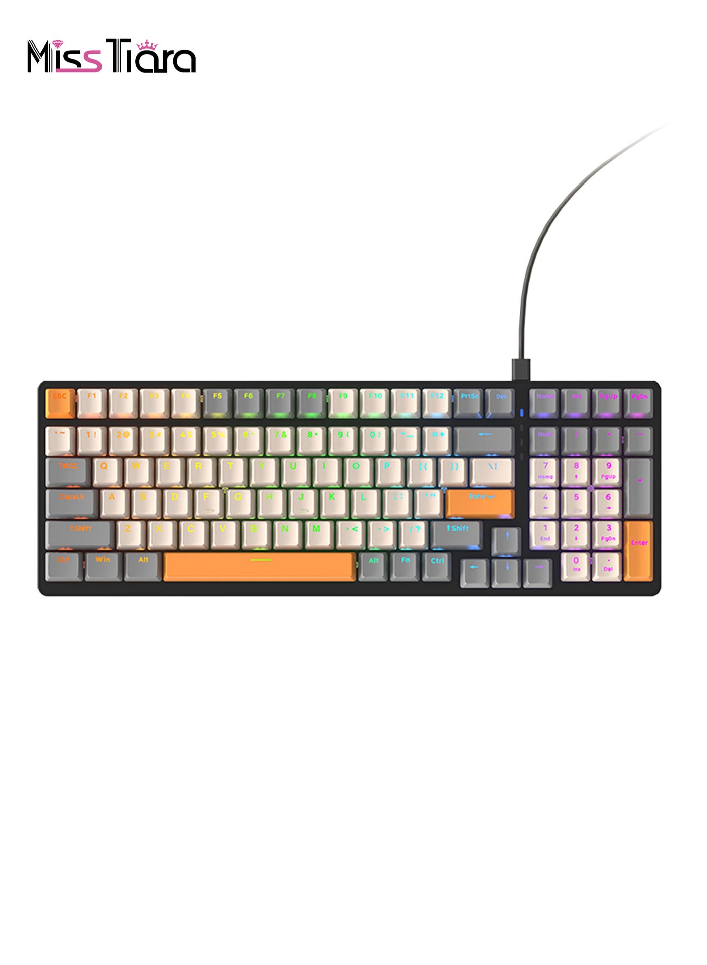 100 Keys Wired Mechanical Keyboard with RGB…