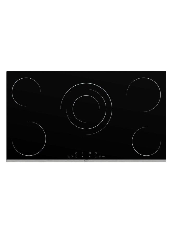 Compare General Gold 90cm Built in Electric Hob 5 Heating Zones, Touch Control, Vitroceramic Surface, Black Glass Material, 5 Burner Cooktop for Small Kitchens at KSA Price