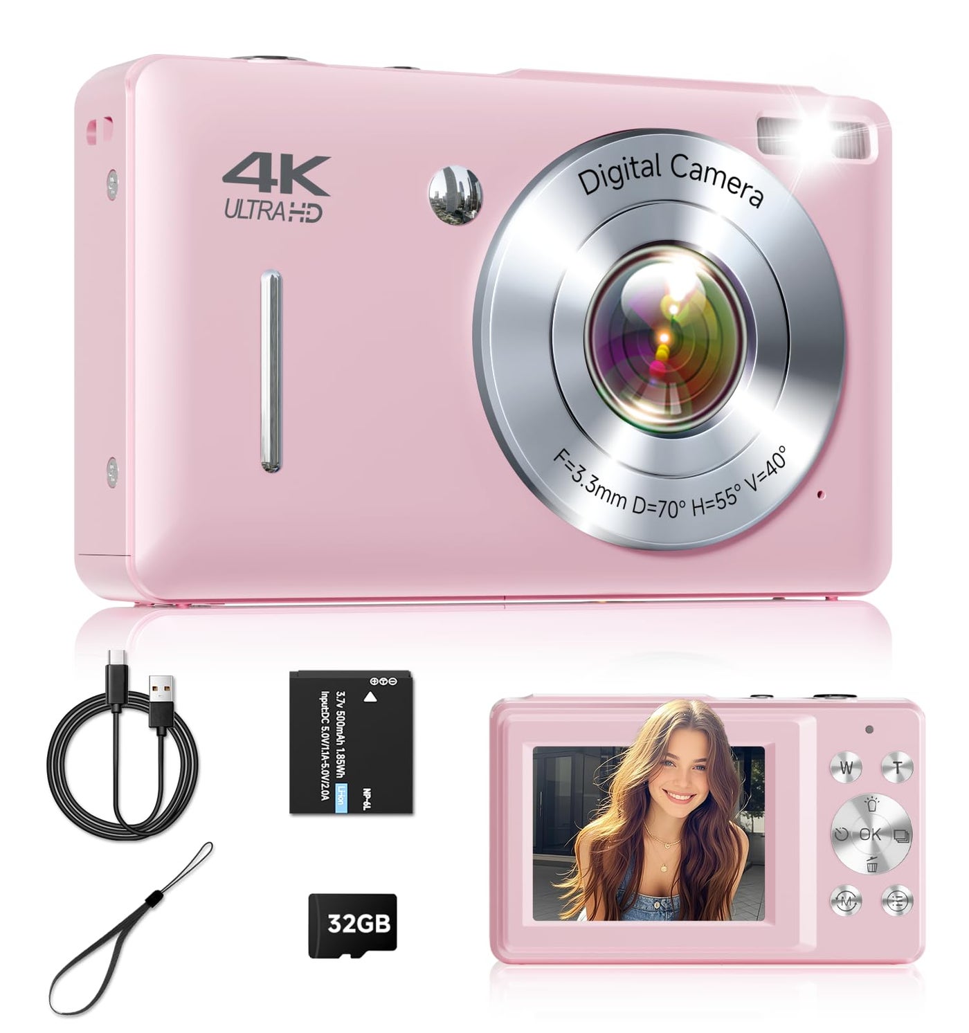 Digital Camera, 44MP FHD 1080P Point and Shoot…