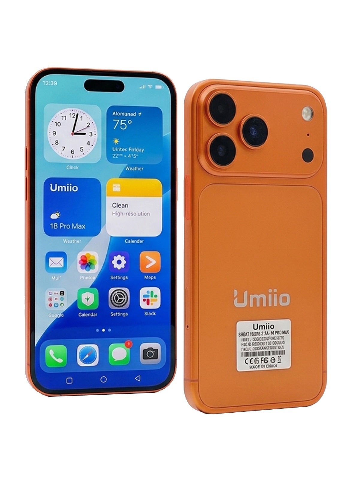 Compare Android Smartphone 6.8 Inch HD Incell Display Dual SIM 18 Pro Max  Umiio Android Cell Phone 18MP Camera  Android Mobile Phone  5000mAh Battery  Orange at KSA Price