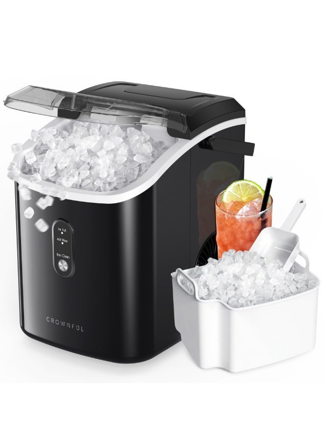 CROWNFUL Nugget Ice Maker Countertop, 15 kg/24H,…