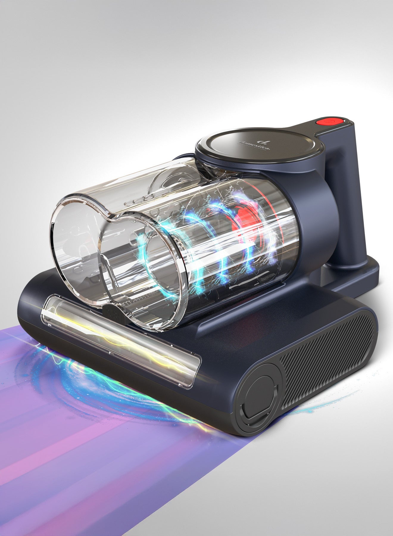 Compare Dustro Handheld Bed Vacuum Cleaner for Home with UVC Light, 13000PA High Pressure Suction for Dust & Mites | Mattress Vacuum Cleaner with Vibration, HEPA Filter, 45000Rpm, Ultrasonic Waves & 60°C Heat Air at KSA Price