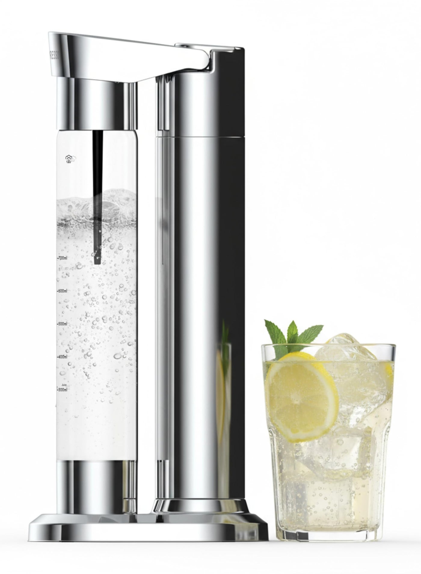 Compare Sparkling Water Maker with SlowFast Releasing System  Dual Bottle Support 500ml350ml  ExplosionProof Pet BPA Free  Co2 Chargers  CO2 Capsule Compatible  Easy to Clean  Silver at KSA Price