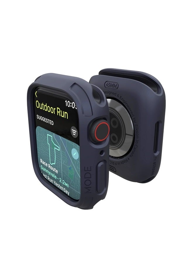 Compare Compatible with Apple Watch 45mm Bumper Case, Quattro 2.0 Series Rugged Case for Apple Watch and iWatch Series 7, Military Grade Durable Protective Cover, Flexible Shock Proof, Blue at KSA Price